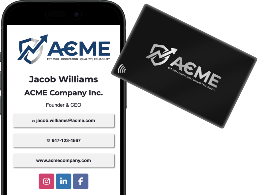 metal digital business card